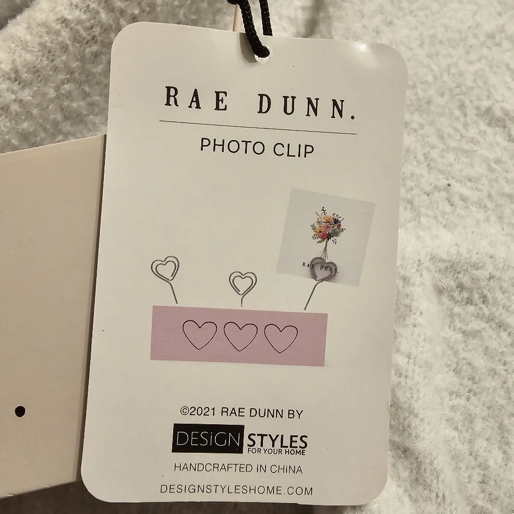 Rae Dunn Love Pink Wood And Wire Photo Holder Picture Display
